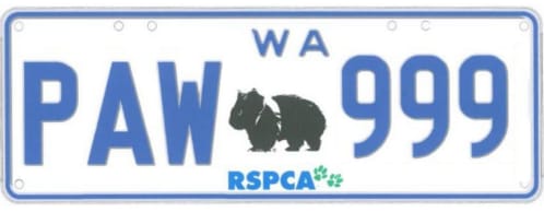RSPCA number plate PAW999