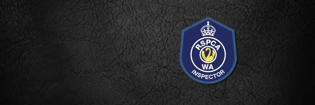 Prosecution outcome - black header with RSPCA WA inspector badge