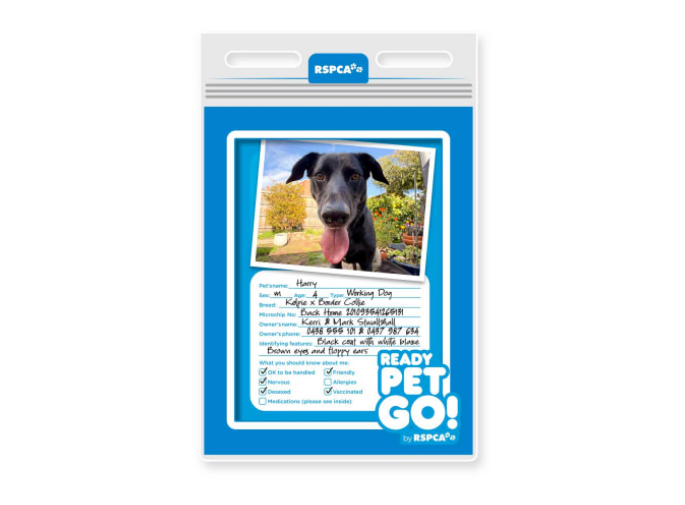 Ready Pet GO! Emergency Pet Wallet and Information Pack - Dog