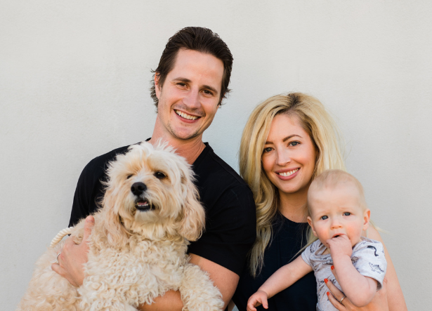 Ambassador Ross Wallman headshot with family and dog