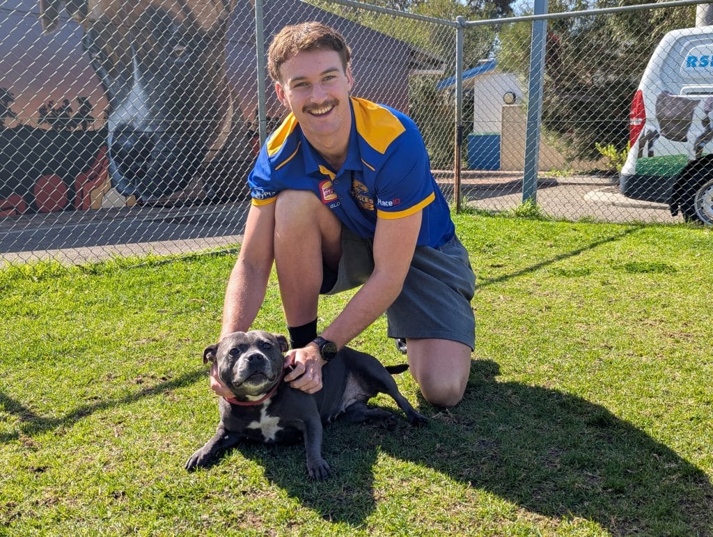 Ambassador Archer Reid with Sadie the dog